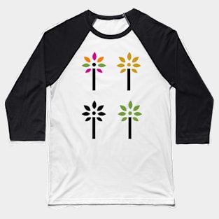 set colorful abstract tree Baseball T-Shirt